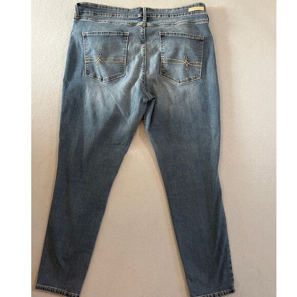 Denizen From Levi's Jeans Womens 18 S Blue Modren Skinny 34x30 Demin Stretch - Picture 3 of 5